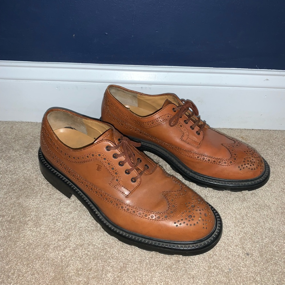 Men’s Tod’s Cognac Oxfords - Size UK 11 (US12)